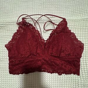 Maroon Bralette - VS Pink - Size Large - NWT